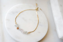 Load image into Gallery viewer, Morganite "ANGELEA" tumbled stone necklace and bracelets.