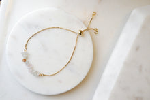 Load image into Gallery viewer, Morganite "ANGELEA" tumbled stone necklace and bracelets.