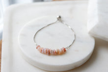 Load image into Gallery viewer, Pink opal "CERYS" tumbled stone necklace and bracelets.