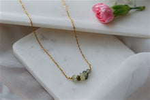 Load image into Gallery viewer, Prehenite "SIRONA" tumbled stone necklace and bracelets.