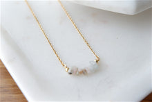Load image into Gallery viewer, Morganite "ANGELEA" tumbled stone necklace and bracelets.