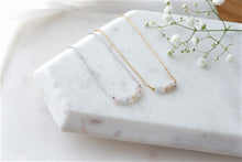 Load image into Gallery viewer, Morganite "ANGELEA" tumbled stone necklace and bracelets.