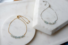 Load image into Gallery viewer, Aqua Marine "DREA" tumbled stone necklace and bracelets.
