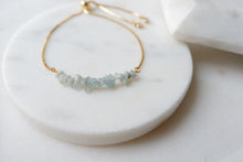 Load image into Gallery viewer, Aqua Marine "DREA" tumbled stone necklace and bracelets.
