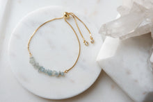 Load image into Gallery viewer, Aqua Marine "DREA" tumbled stone necklace and bracelets.
