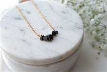 Load image into Gallery viewer, Hematite "GAIA" tumbled stone necklace and bracelets.
