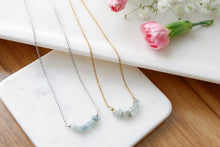 Load image into Gallery viewer, Aqua Marine "DREA" tumbled stone necklace and bracelets.
