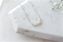 Load image into Gallery viewer, Morganite "ANGELEA" tumbled stone necklace and bracelets.
