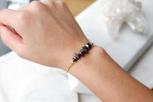 Load image into Gallery viewer, Hematite "GAIA" tumbled stone necklace and bracelets.
