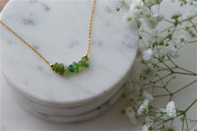 Load image into Gallery viewer, Emerald "SENTA" tumbled stone necklace and bracelets.
