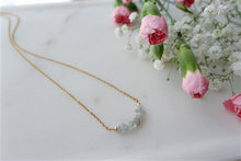 Load image into Gallery viewer, Aqua Marine "DREA" tumbled stone necklace and bracelets.

