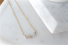 Load image into Gallery viewer, Morganite "ANGELEA" tumbled stone necklace and bracelets.
