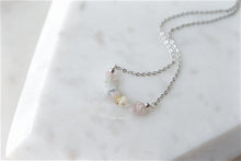 Load image into Gallery viewer, Morganite "ANGELEA" tumbled stone necklace and bracelets.
