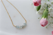 Load image into Gallery viewer, Aqua Marine "DREA" tumbled stone necklace and bracelets.
