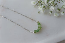 Load image into Gallery viewer, Emerald "SENTA" tumbled stone necklace and bracelets.
