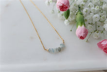 Load image into Gallery viewer, Aqua Marine "DREA" tumbled stone necklace and bracelets.
