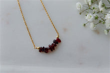 Load image into Gallery viewer, Ruby "AHUNA" tumbled stone necklace and bracelets
