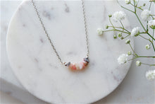 Load image into Gallery viewer, Pink opal "CERYS" tumbled stone necklace and bracelets.
