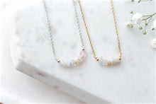 Load image into Gallery viewer, Morganite "ANGELEA" tumbled stone necklace and bracelets.

