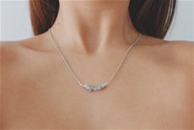 Load image into Gallery viewer, Aqua Marine "DREA" tumbled stone necklace and bracelets.
