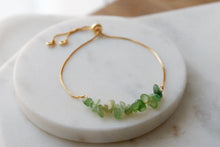 Load image into Gallery viewer, Emerald "SENTA" tumbled stone necklace and bracelets.
