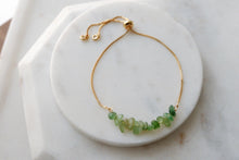 Load image into Gallery viewer, Emerald "SENTA" tumbled stone necklace and bracelets.
