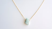 Load image into Gallery viewer, Amazonite RAW 18k. gold plated Necklace
