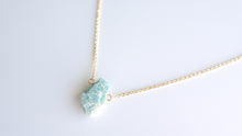 Load image into Gallery viewer, Amazonite RAW 18k. gold plated Necklace
