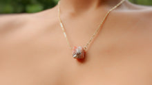 Load image into Gallery viewer, CARNELIAN RAW 18k. Gold plated necklace.
